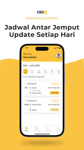 Android application NAIQ Driver screenshort