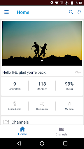 Android application LetsCOLLABOR8 for IFB screenshort