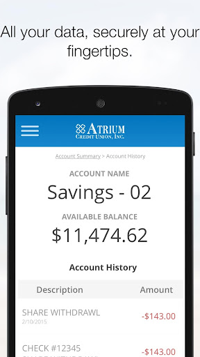 Atrium Credit Union Member.Net Screen 2