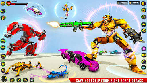 Bee Robot Car Transform Games - Action - games