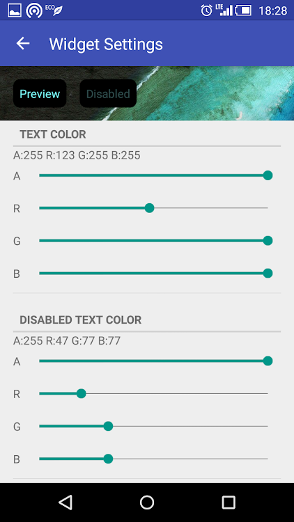 Widget Settings - 1.1.31.2 - (Android)