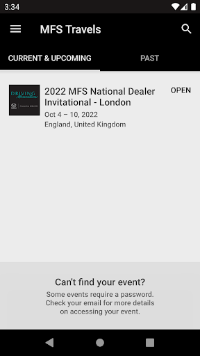 Android application MFS Travels screenshort