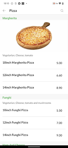 Pronto Pizza Screen 3