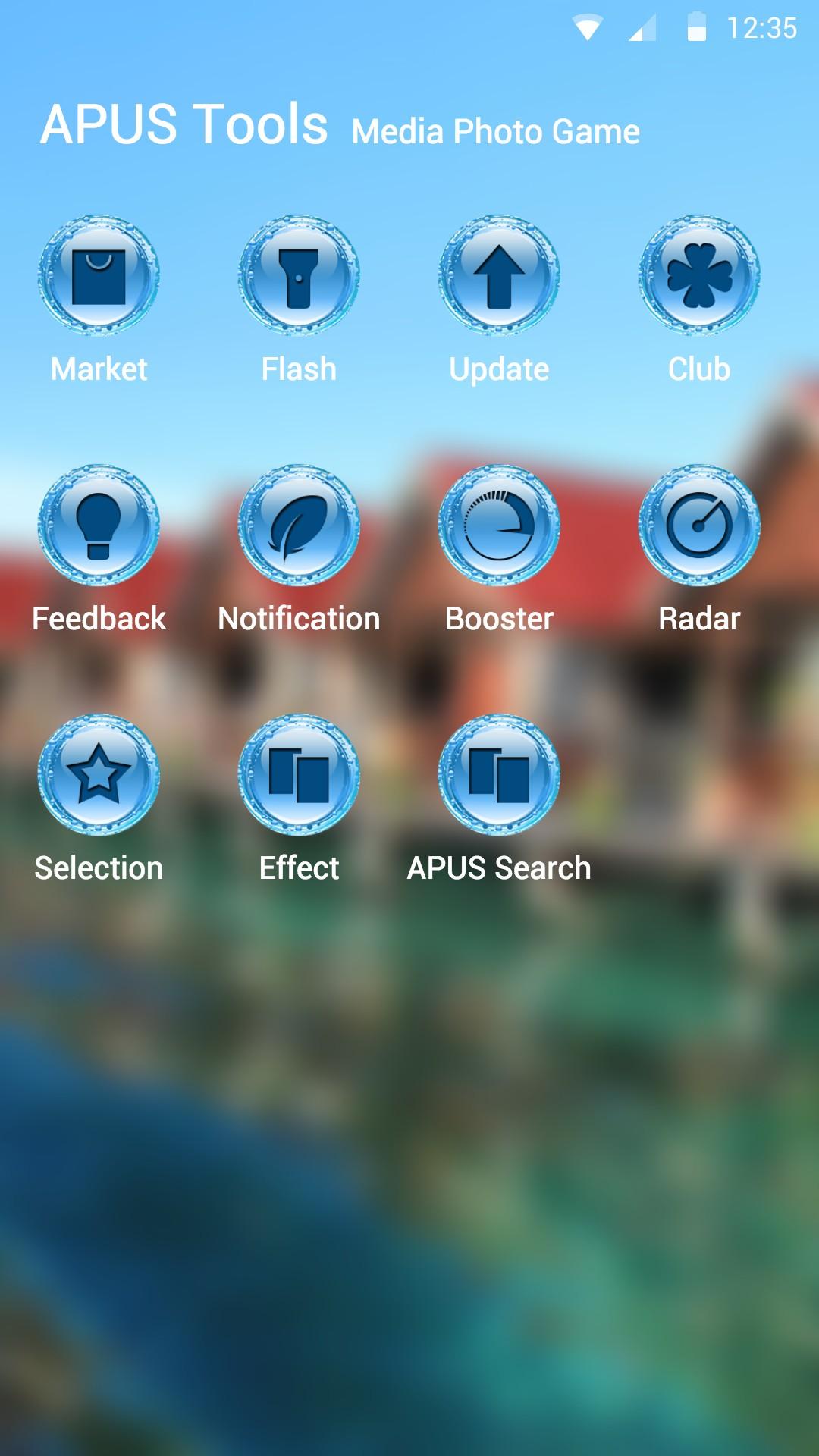Android application Blue Mood-APUS Launcher theme screenshort