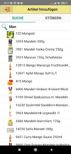 PCG Einkaufsliste Screen 3