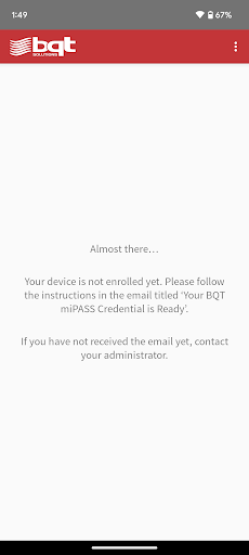 Android application BQT miPASS screenshort