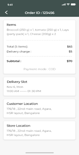 Grocery Sass Vendor App Screen 3