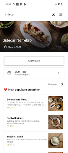 Vista previa de la aplicación