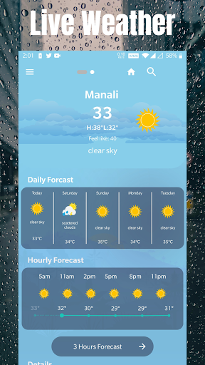Android application Weather Today screenshort