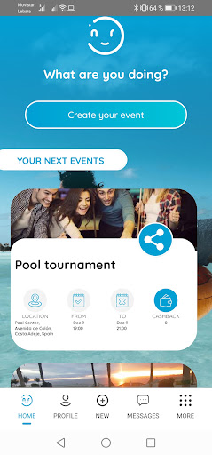 Android application JoinRider - Share activities a screenshort