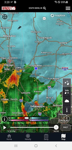 Screenshot of WNDU First Alert Weather