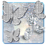 Diamond Silvery Butterfly Theme icon