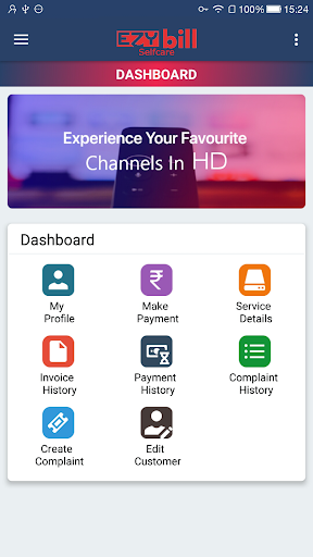 Android application Ezybill Selfcare screenshort