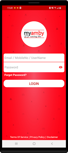 Android application myamby - saving life screenshort
