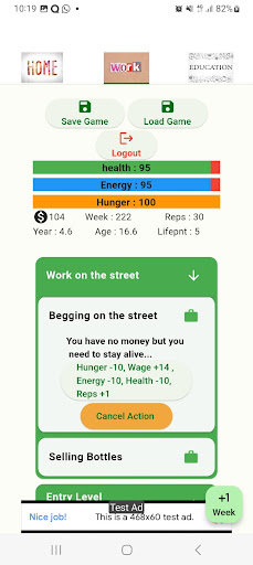 Android application LifeSimsGame screenshort
