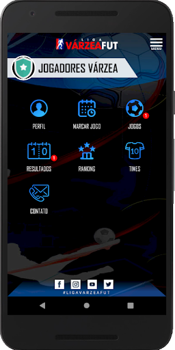 Android application VárzeaFut screenshort