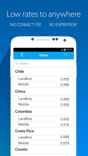 Nubefone: Low-cost calls Screen 3