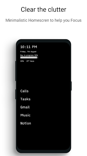Indistract Minimalist Launcher - Personalization - apps