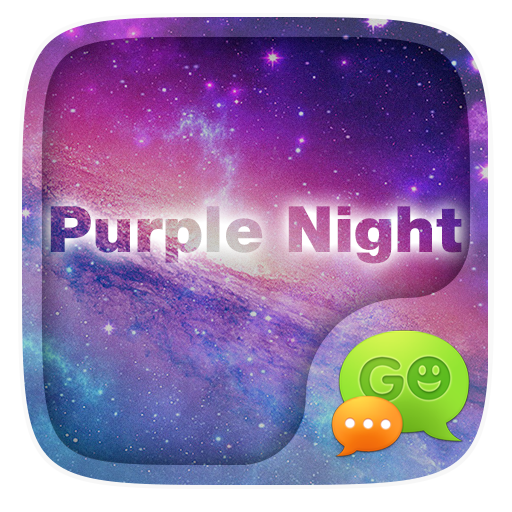 GO SMS PURPLE NIGHT THEME logo
