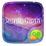 Cover Image of Télécharger GO SMS PURPLE NIGHT THÈME 1.0 APK
