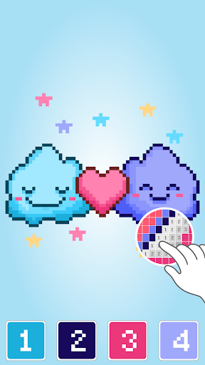 Weather Pixel Art Coloring Screen 2