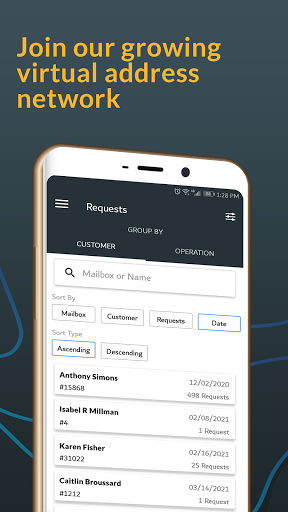 Android application PostScan Mail Operator screenshort