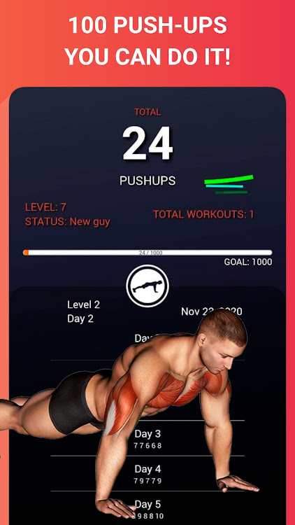 100 Push-ups BeStronger - 1.3.9 - (Android)