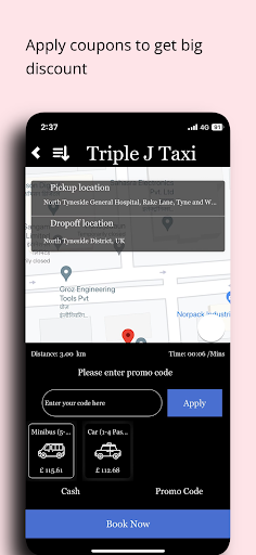 Triple J Taxis Screen 3