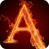 Fiery letter A live wallpaper icon