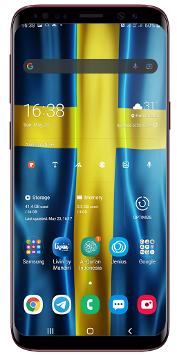 Sweden Flag Live Wallpaper Screen 3