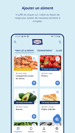 Aperçu de l'application