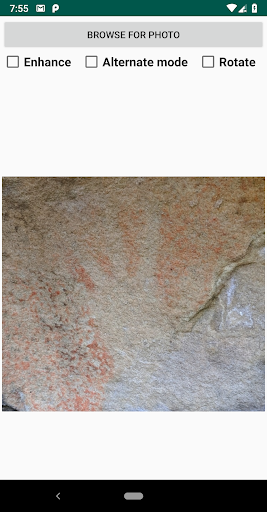 Android application Rock Art Enhancer screenshort