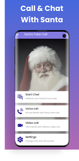 Android application Santa Claus Fake Call, Chat screenshort