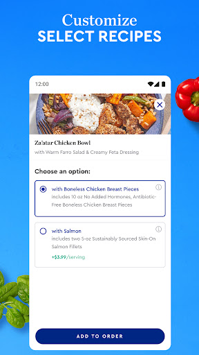 Screenshot of Blue Apron