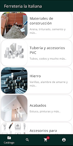 Android application Ferreteria la Italiana - Pasto screenshort