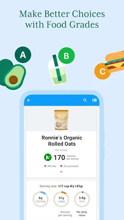 Game screenshot Calorie Counter App: Fooducate hack