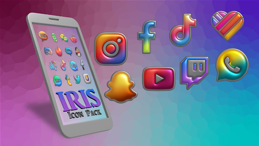 Iris Light Flat 3D Icon Pack Screen 3