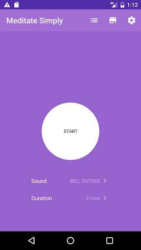 Android application Meditate Simply screenshort
