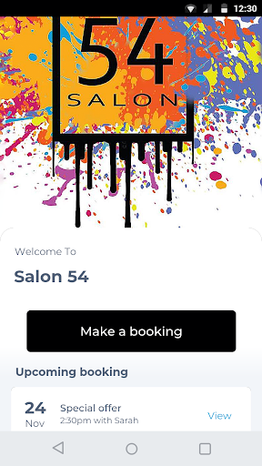 Android application Salon 54 screenshort