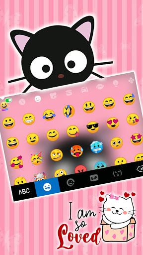 Cute Black Kitten Keyboard Bac Screen 3