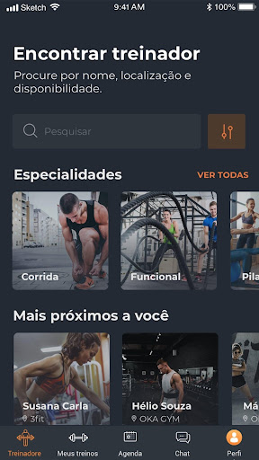 Android application Personal One Aluno screenshort