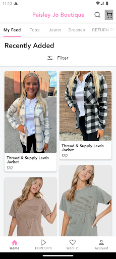 Android application Paisley Jo Boutique screenshort