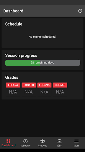 Android application ÉTSMobile screenshort