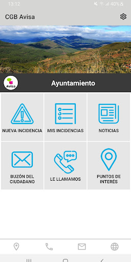 Android application CGB Avisa screenshort