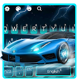 Blue Lightning Cool Car Keyboard icon