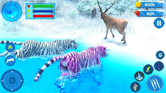 Virtual Wild Tiger Family Sim