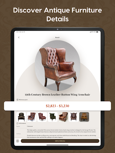 Screenshot of Furniture Identifier & Value