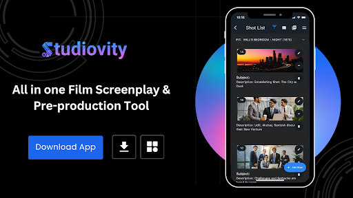 Screenshot of Studiovity - Film Screenplay