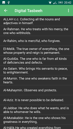 Dhikr counter Screen 3
