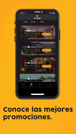 TuViajeApp Screen 3